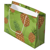 Wasserfarben-Apfelmuster 4 Große Geschenktüte (Vorderseite Schrägansicht)