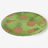 Wasserfarben-Apfelmuster 4 Pappteller (Schrägansicht)