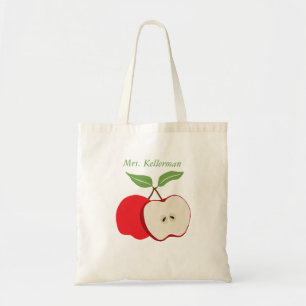 Wasserfarben-Apple mit dem Namen des Lehrers Tragetasche