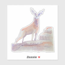 Wasserfarben Art Forest Animal Red Dez