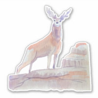 Wasserfarben Art Forest Animal Red Dez