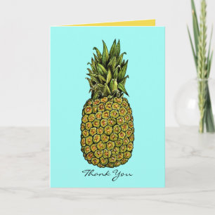 Wasserfarben Art Niedliche Ananas Dankeskarte