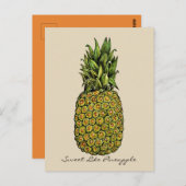 Wasserfarben Art Niedliche Ananas Postkarte (Vorne/Hinten)