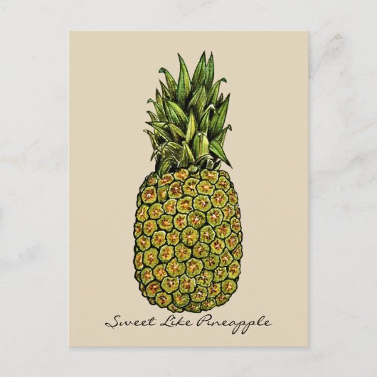 Wasserfarben Art Niedliche Ananas Postkarte (Vorderseite)