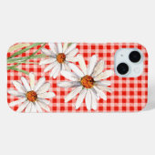 Wasserfarben auf Gingham Case-Mate iPhone Hülle (Rückseite (Horizontal))