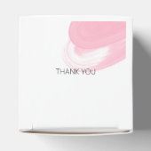 Wasserfarben Auge Pinselstrich Rosa Danke QR Geschenkschachtel (Oben)