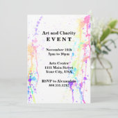 Wasserfarben-Ausführen von künstlerisch angepasste Einladung (Stehend Vorderseite)