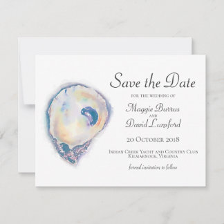 Wasserfarben-Auster speichert die Daten Save The Date