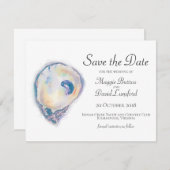 Wasserfarben-Auster speichert die Daten Save The Date (Vorne/Hinten)