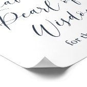 Wasserfarben-Auster "Verlass eine Perle der Weishe Poster (Ecke)