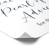 Wasserfarben-Auster "Verlass eine Perle des Ratgeb Poster (Ecke)