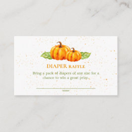 Wasserfarben Autumn Pumpkin Baby Diaper Raffel Begleitkarte