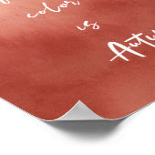 Wasserfarben Autumn Zitat Burnt Orange Poster (Mat (Ecke)