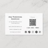 Wasserfarben-Ax-Wurf- oder Holzunternehmen Visitenkarte (Rückseite)