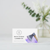 Wasserfarben-Ax-Wurf- oder Holzunternehmen Visitenkarte (Stehend Vorderseite)