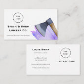 Wasserfarben-Ax-Wurf- oder Holzunternehmen Visitenkarte (Vorne/Hinten)