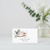 Wasserfarben Baby Birds Kindertagesstätte Visitenkarte (Stehend Vorderseite)