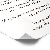 Wasserfarben Baby Deer "Don't Say Baby" Duschspiel Poster (Ecke)