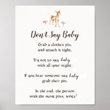 Wasserfarben Baby Deer "Don't Say Baby" Duschspiel