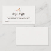 Wasserfarben Baby Deer Mushroom Diaper Raffel Begleitkarte (Vorne/Hinten)