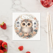 Wasserfarben-Baby-Eule-Party Serviette (Beispiel)
