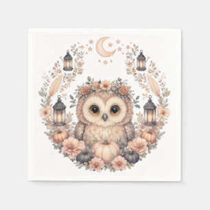 Wasserfarben-Baby-Eule-Party Serviette