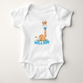 Wasserfarben-Baby Giraffe, Safari-Tiere Baby Strampler