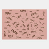 Wasserfarben-Baby Giraffe, Safari-Tiere zum Geburt Geschenkpapier Set (Vorderseite)