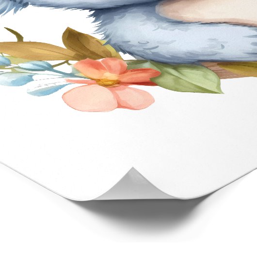 Wasserfarben Baby Koala Bear Kinder Kinderzimmer A Poster (Ecke)