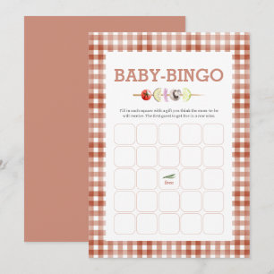 Wasserfarben Baby-Q Baby Bingo Spielkarte Einladung