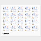 Wasserfarben - Babydusche Buchzeichen Quadratischer Aufkleber (Blatt)