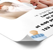 Wasserfarben-Babydusche Poster (Ecke)