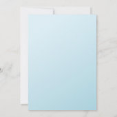 Wasserfarben-Babyelefon mit Blume Babydusche Einladung (Rückseite)