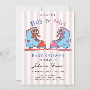 Wasserfarben-Babyschuh-Thema   Neutrale Babyparty Einladung