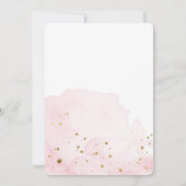 Wasserfarben-Babysprink - Rosa Einladung (Rückseite)