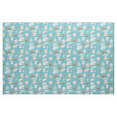 Wasserfarben Backen auf Aquamarin Stoff (Fat Quarter (45,7 x 55,9 cm))