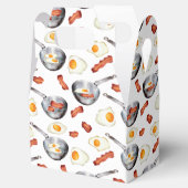 Wasserfarben Bacon & Eggs Frühstücksbuffet Muster Geschenkschachtel (Geöffnet)