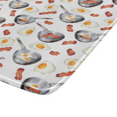 Wasserfarben Bacon & Eggs Frühstücksbuffet Muster Schneidebrett (Ecke)