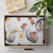 Wasserfarben Bacon & Eggs Frühstücksbuffet Muster Seidenpapier (Geschenk)