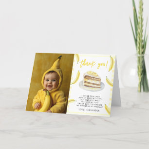 Wasserfarben Bananen Geburtstag Danke