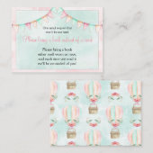 Wasserfarben-Banner Flags Babydusche Buchanfrage Begleitkarte (Vorne/Hinten)