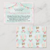 Wasserfarben-Banner Flags Babydusche Buchanfrage Begleitkarte (Vorne/Hinten)