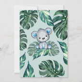 Wasserfarben Bärenjunge Babydusche Einladung (Rückseite)