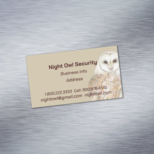 Wasserfarben Barschenauge Sicherheit Nachtleben Ge Magnetische Visitenkarte (Beispiel)