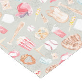 Wasserfarben-Baseball-Muster Kurzer Tischläufer (Ecke)