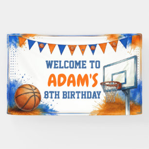 Wasserfarben-Basketball-Geburtstagsbanner Banner