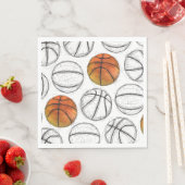 Wasserfarben Basketball Papier Napkins Serviette (Beispiel)