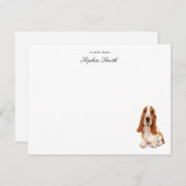 Wasserfarben-Basset-Hound-Wohnung Vielen Dank Anme Dankeskarte (Vorne/Hinten)