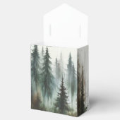 Wasserfarben Bäume Rustikale Hochzeit der Wildnis Geschenkschachtel (Geöffnet)