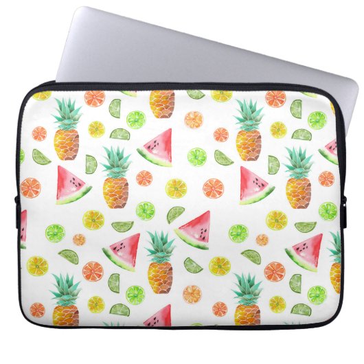 Wasserfarben-Baumuster Laptopschutzhülle (Vorderseite)